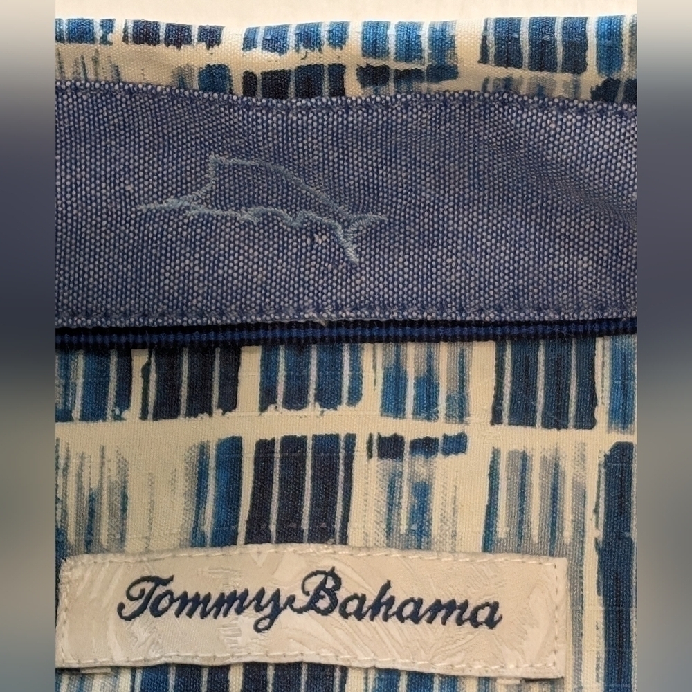 Tommy Bahama Tazmania Tiles Camp Shirt Mens XXL Island Zone Silk Blend - Picture 6 of 11